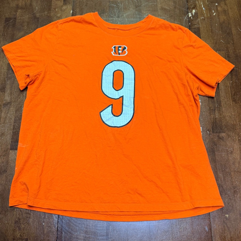 Nike Joe Burrow Cincinnati Bengals Mens‎ XXL Orange Graphic T-Shirt N199P-89M
